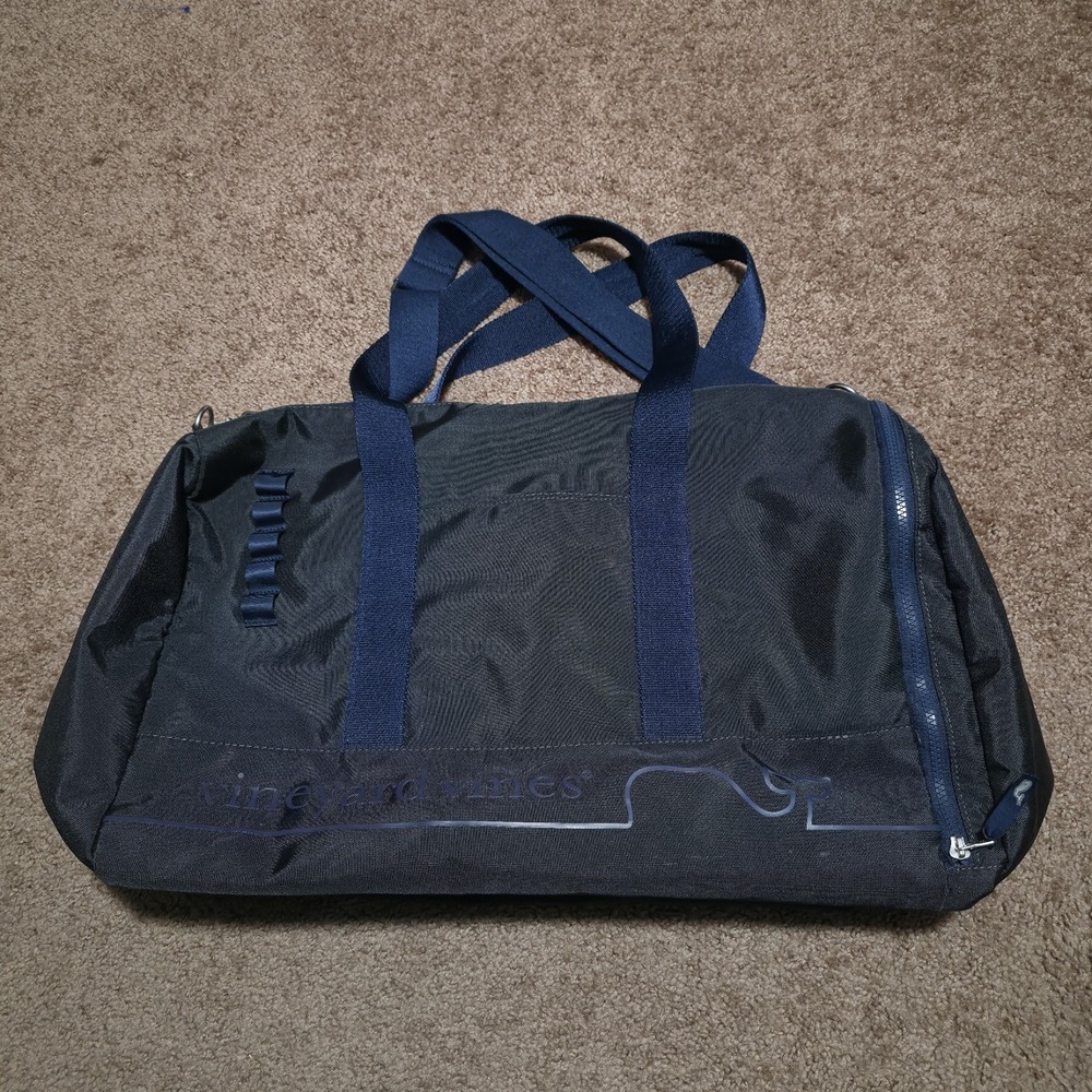 Vineyard Vines Target Whale Line Weekender Duffel Bag Black Navy